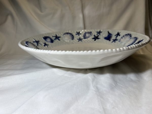 Bol XXL bleu coquillages