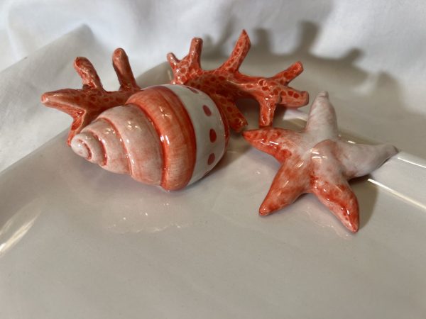 Petite assiette à serviette corail rouge