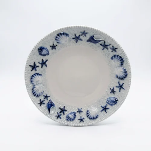 Bol XXL bleu coquillages