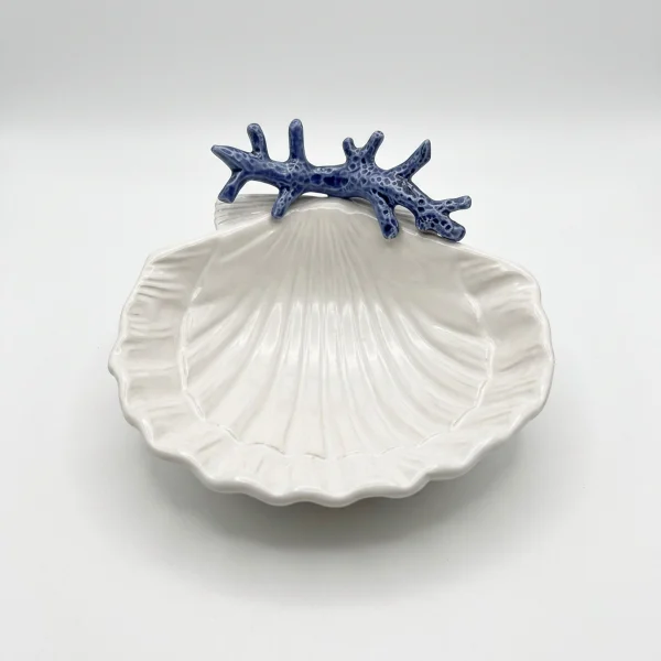Petit bol coquillages corail bleu