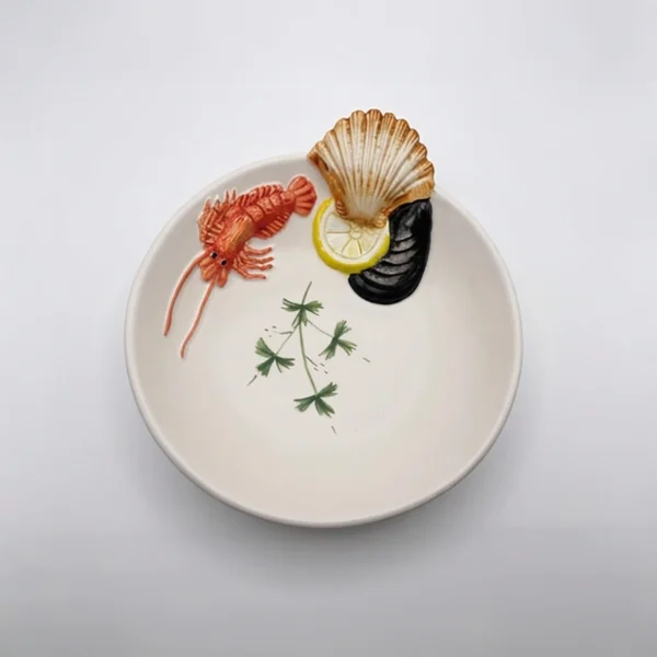 Crevettes-Vaisselle-Céramique_1 petit copie 2 Assiette medium crevettes