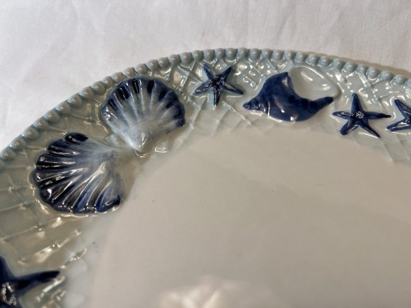 Petit plat coquillages bleus