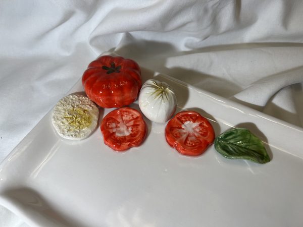 Assiette à servir moyenne mozzarella