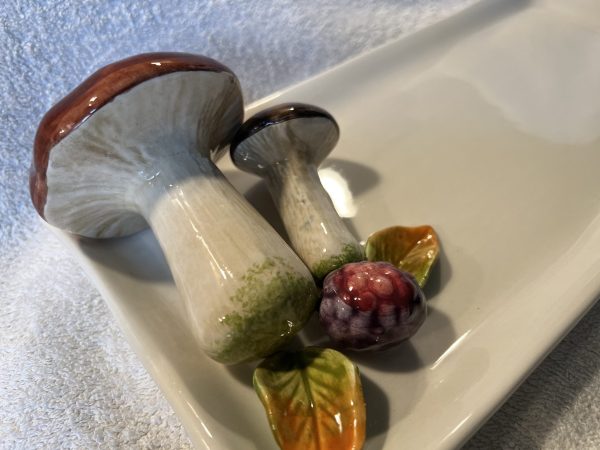 Assiette à serviettes moyenne champignon