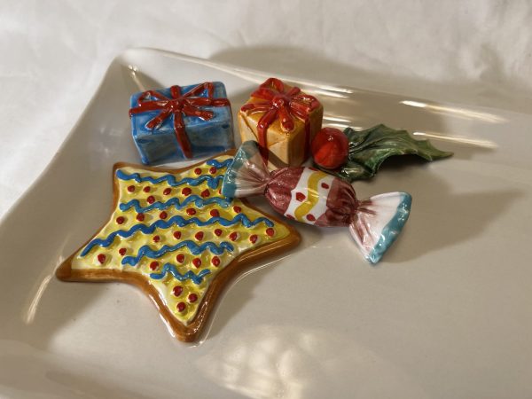 Assiette à serviette moyenne bonbon