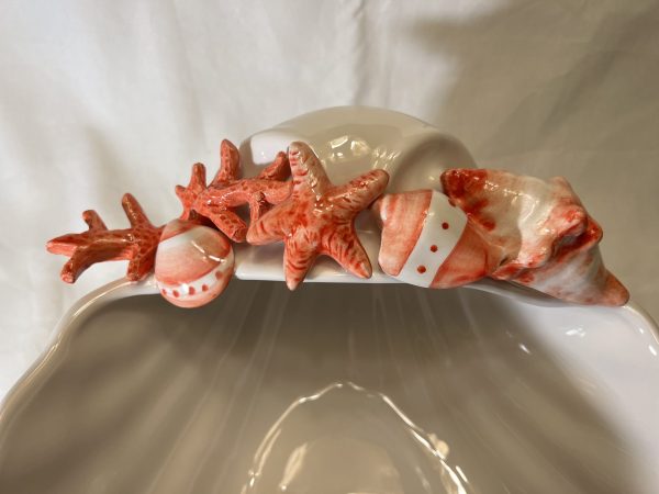 Bol coquillage corail rouge