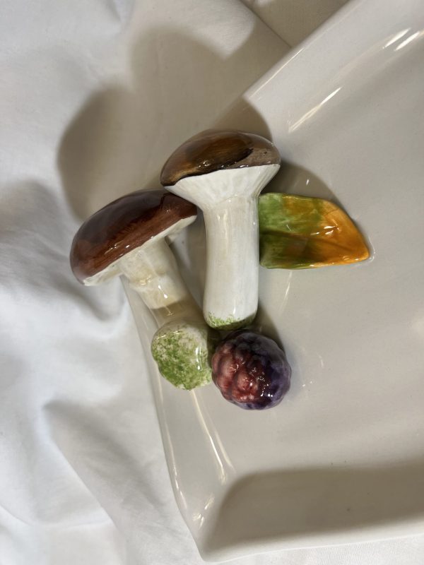 Petite assiette à serviette champignon