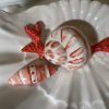 Assiette coquillage corail rouge