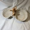 Double coupelle coquillages corail beige