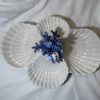 Petit bol quadruple Coquillages corail bleu