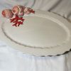 Grand plat ovale corail rouge