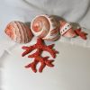 Grand plat ovale corail rouge