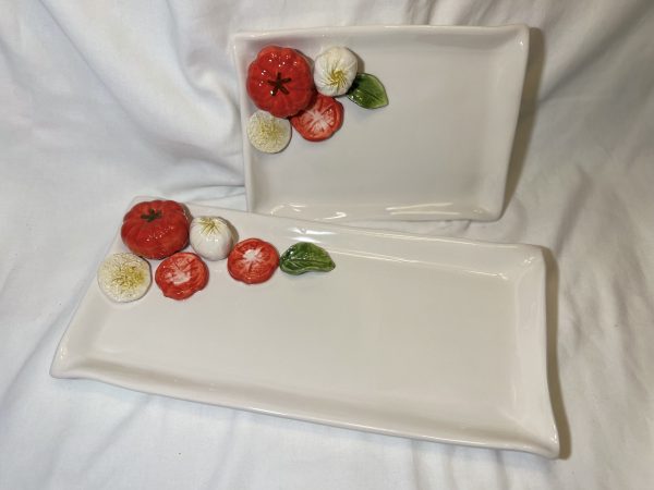 Assiette à servir moyenne mozzarella