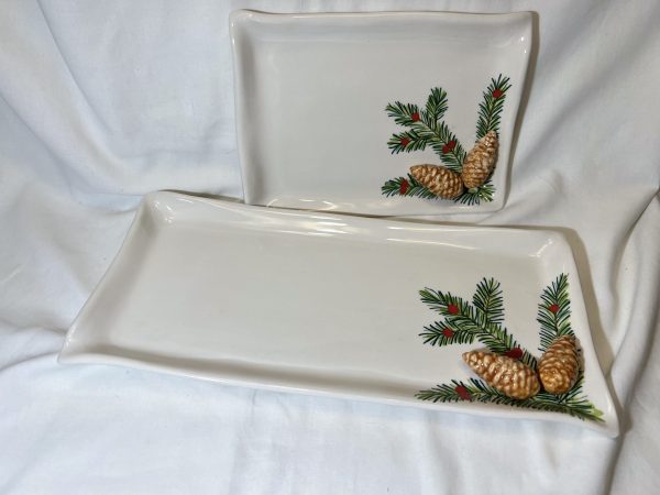 Assiette à serviette moyenne pins
