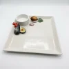 Assiette carrée avec petit bol mer