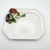 Grand plat à légumes motif champignon