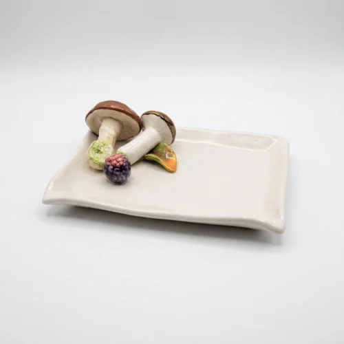 Petite assiette à serviette champignon