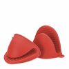 Maniques en silicone lot de 2 jaune rouge