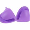 Maniques en silicone, lot de 2, violet