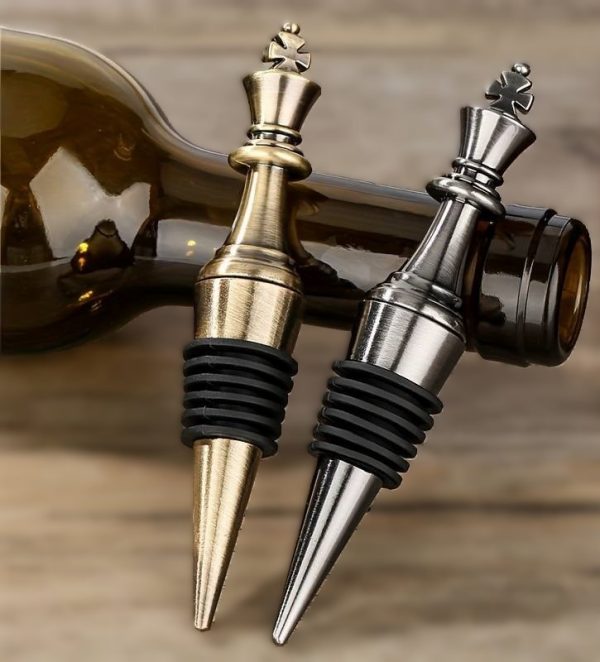 2b1de58b8a1ff776d3e8c43b5a80a5ab Bouchon de bouteille pièce d’échecs - bouchon à vin doré