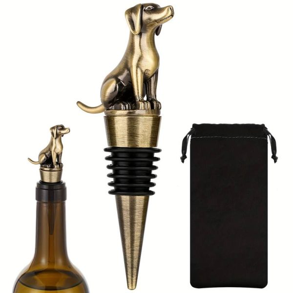 325b86662278cfac78c36fd4e1f560f6 Bouchon de bouteille chien - bouchon à vin doré