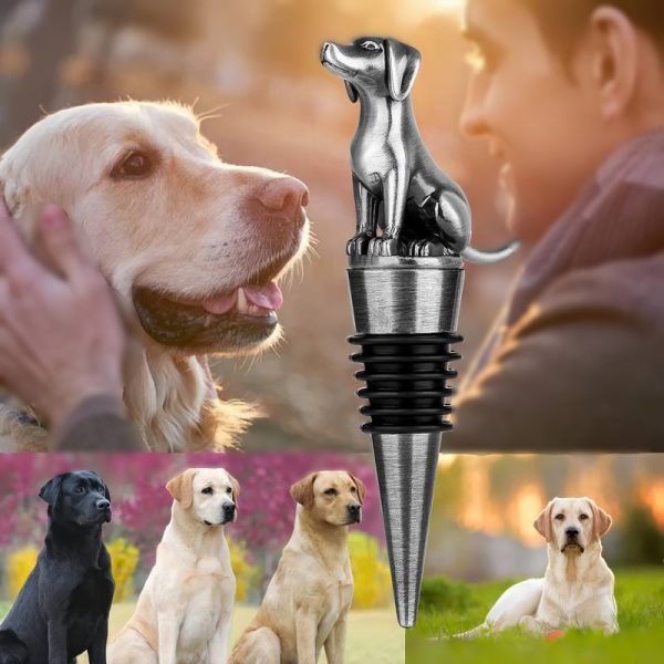 67528fd79964e33a0a929465f9b887e5 Bouchon de bouteille chien - bouchon à vin doré