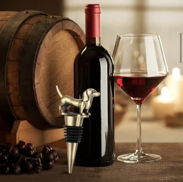 Bouchon de bouteille Teckel - bouchon de vin argenté