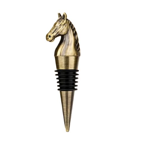 Bouchon de bouteille cheval - bouchon de vin doré
