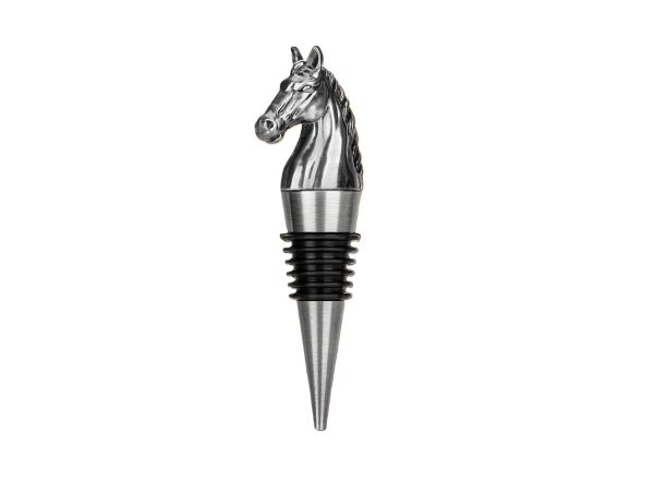 Bouchon de bouteille cheval - bouchon à vin argenté