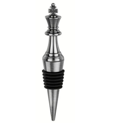 Bouchon de bouteille pièce d’échecs - bouchon de vin argenté