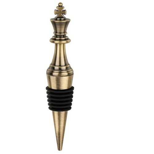 Bouchon de bouteille pièce d’échecs - bouchon à vin doré