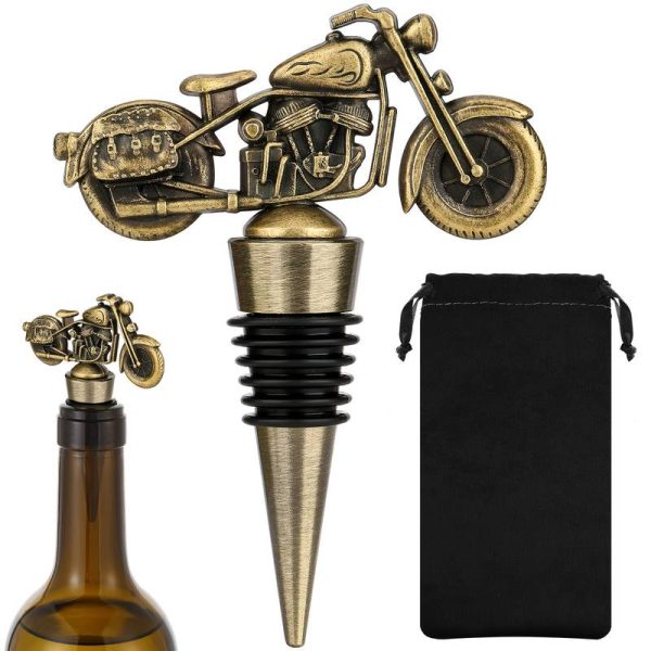 Bouchon de bouteille moto - bouchon à vin doré
