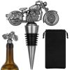 Bouchon de bouteille moto - bouchon à vin argenté