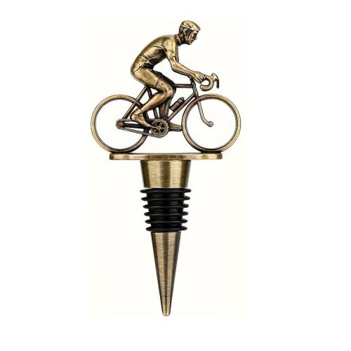 Bouchon de bouteille vélo - bouchon à vin doré