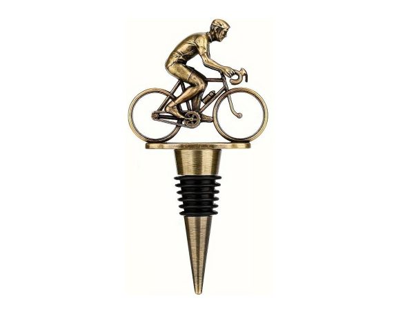 cycliste Bouchon de bouteille vélo - bouchon à vin doré
