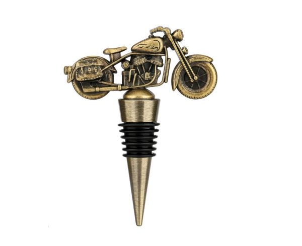 Bouchon de bouteille moto - bouchon à vin doré