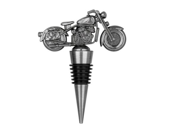 Bouchon de bouteille moto - bouchon à vin argenté