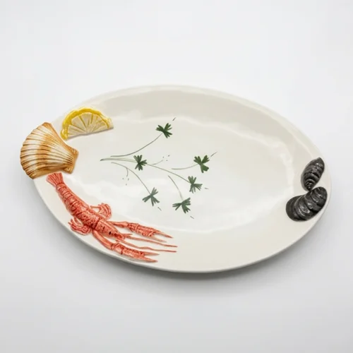 Plat ovale crevettes