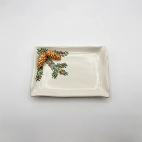 Petite assiette à serviette pin