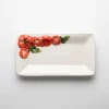 Petite assiette carrée tomate