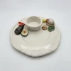 Italien-Mer-Vaisselle-Céramique-Bella-Ceramics_28 copie 2 Assiette ronde avec petit bol mer