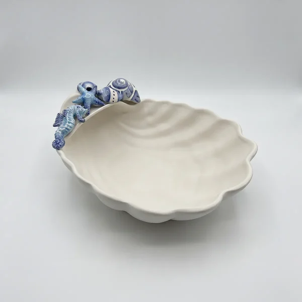 Bol coquillage hippocampe bleu