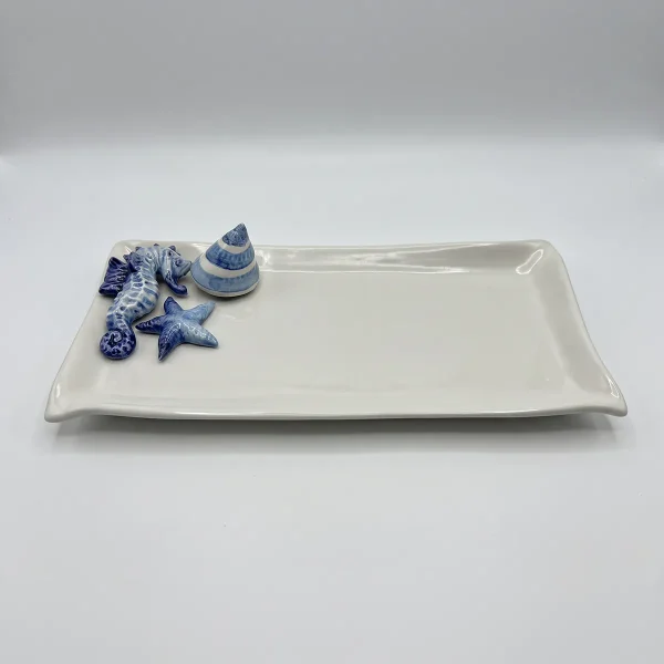 Assiette de service moyenne hippocampe
