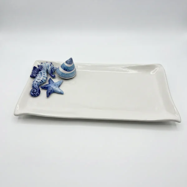 Assiette de service moyenne hippocampe