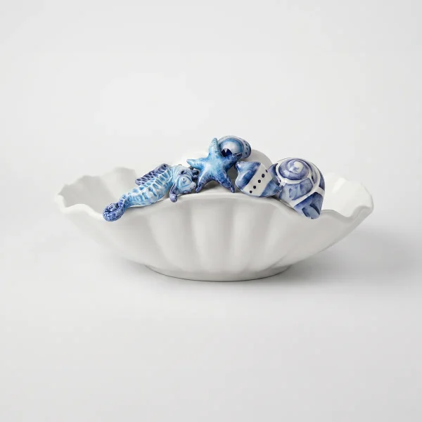 Bol coquillage hippocampe bleu