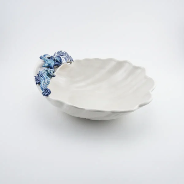 Bol coquillage hippocampe bleu