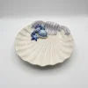 Grande assiette coquillage hippocampe