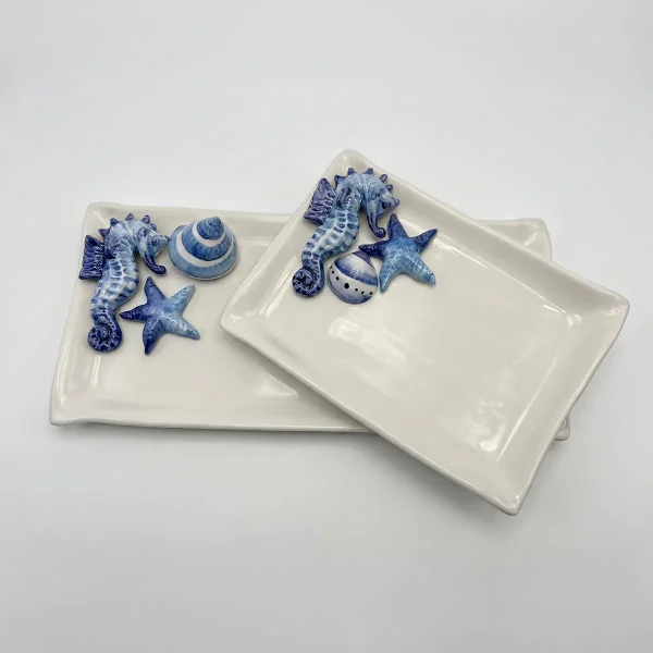 Assiette de service moyenne hippocampe