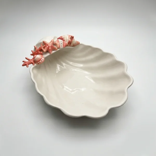 Bol coquillage corail rouge