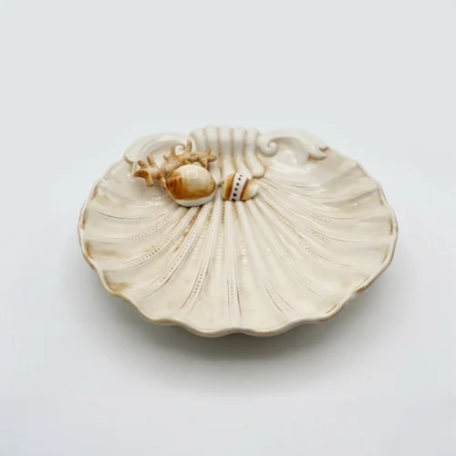 Grande assiette corail beige